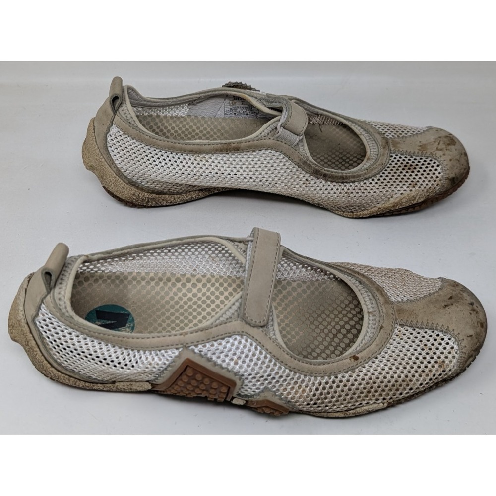 Merrell Relay Tour Mary Jane White Minimalist Barefoot Walking Shoes Women's 8.5